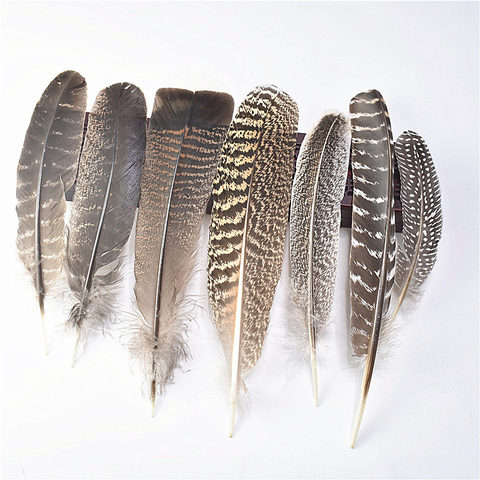 Plumas de águila naturales reales, plumas de aves de alta calidad, 10 Uds., 15-40CM, para manualidades, decoración de bodas ► Foto 1/6