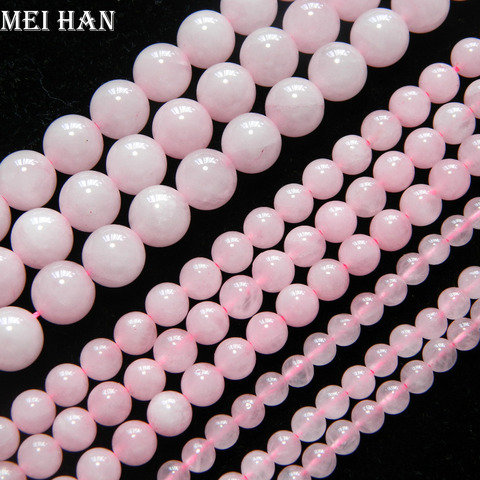 Meihan naturales 4mm 6mm 8mm 10mm 12mm rosa claro, rosa de cuarzo rosa liso de cristal suelta perlas redondas para joyas de bricolaje diseño ► Foto 1/3