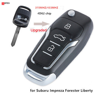 Keyecu actualizado Flip mando a distancia de coche 315 MHz/433 MHz 4D62 Chip para Subaru Impreza Forester La Libertad, 2000, 2001, 2002, 2003, 2004 ► Foto 1/1