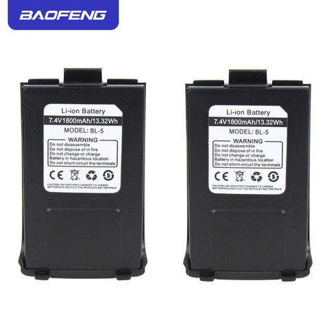 2 x batería 1800mAh 7,4 V batería de Li-Ion para $TERM impacto Baofeng GT-3 GT-3TP GT3 GT3TP y GT-3 Mark-II Mark III Radio de dos vías ► Foto 1/6