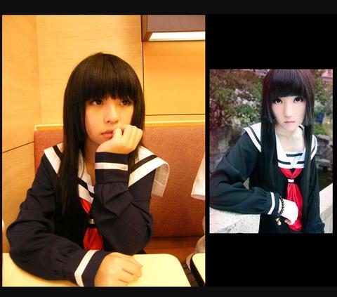 Disfraz de Jigoku Shojo de Anime japonés, disfraz de chica del diablo, Cosplay de Enma Ai, uniforme escolar de marinero, envío gratis ► Foto 1/6