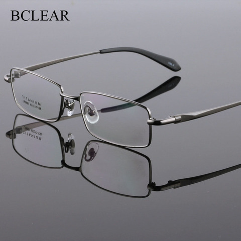 BCLEAR-Montura de gafas de titanio puro para hombre, montura de gafas ópticas, gafas de prescripción, montura de moda 9867 ► Foto 1/6