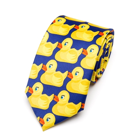 Corbata de pato de goma amarilla para hombre, corbata de 8CM de ancho para serie de televisión ► Foto 1/6