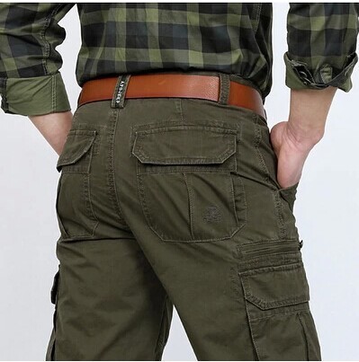 ICPANS de algodón Hombre Pantalones Casual militar para hombre Pantalones de carga con muchos bolsillos caqui de talla grande 30-44 pantalones para hombre 2022 ► Foto 1/6