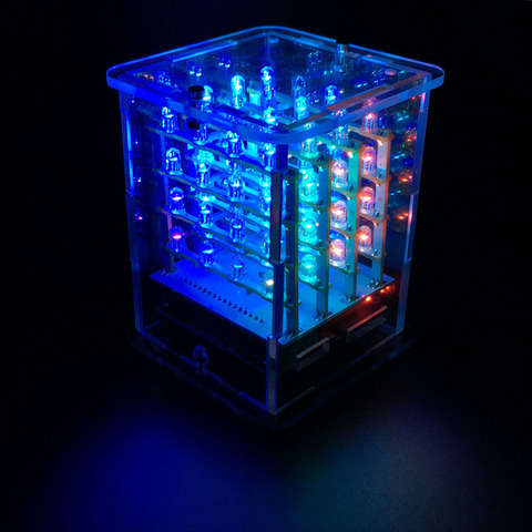 ¡2022NEW! Keyestudio 4*4*4 RGB Kit de Inicio de cubo de pantalla LED para Arduino proyecto + Placa de controlador RGB + módulo FDTI (no ensamblado) ► Foto 1/6