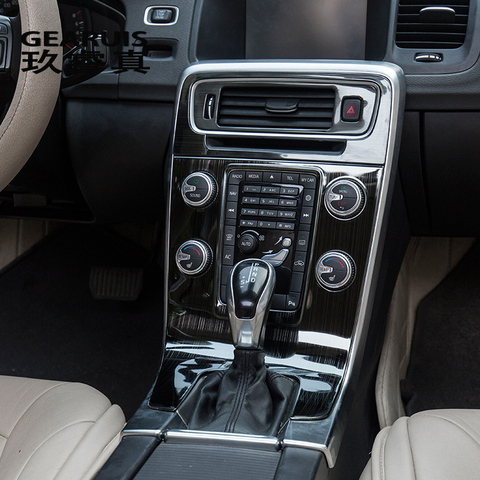 Estilo de coche Interior Trim aire acondicionado CD panel de control decoración pegatinas cubiertas para volvo S60 2014-2022 accesorios de auto ► Foto 1/6