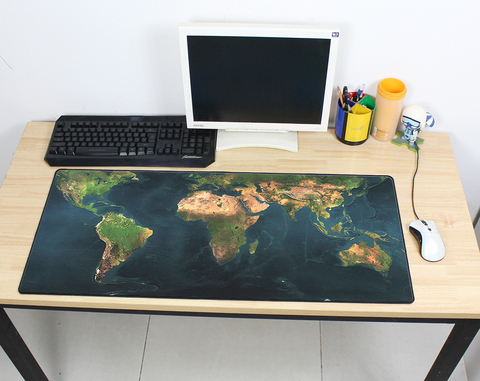 Alfombrilla de ratón grande para Gaming, mapa del mundo, 900x400mm, bricolaje, XL, con bloqueo de bordes, accesorios para pc, portátil, ratón, alfombrilla ergonómica ► Foto 1/3