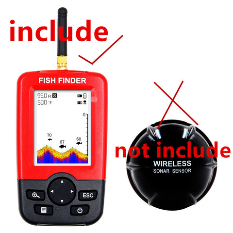 Buscador de peces inalámbrico, ecosounder, localizador de peces a prueba de agua para el cuerpo del buscador de peces xj01 sin sensor ► Foto 1/6