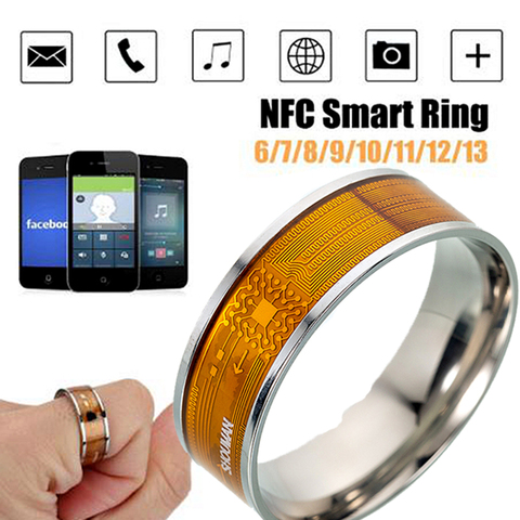 NFC Smart Ring Acero inoxidable multifuncional impermeable tecnología Digital inteligente anillo de gama alta regalos moda joyería ► Foto 1/6