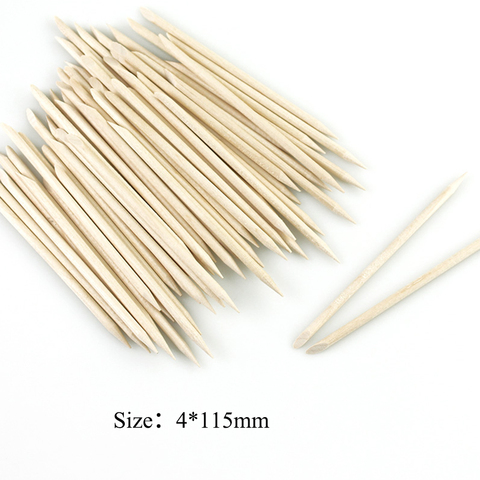 Juego de palitos de madera para cutículas, 100/50/10 Uds., para decoración de cutículas, removedor de cutículas, manicura ► Foto 1/6