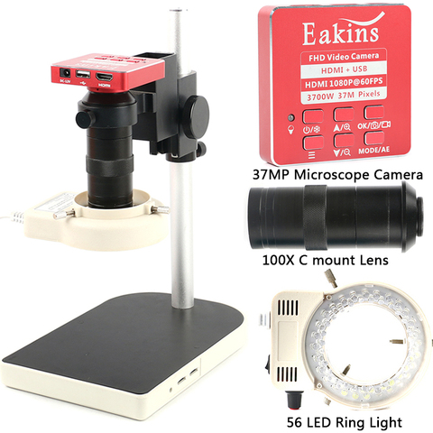 HDMI USB 37MP 1080P 60FPS TF grabadora de Video 100X vídeo electrónicos reparación Digital microscopio cámara para laboratorio PCB IC CPU de soldadura ► Foto 1/6