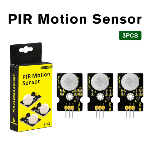3 unids/lote Keyestudio PIR Sensor de movimiento para Arduino UNO R3 IR Sensor de movimiento para humanos movimiento del cuerpo con Keyestudio caja de embalaje ► Foto 1/1