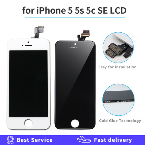 Pantalla LCD de calidad AAA para iphone 5 5S 5c 4S pantalla táctil para iphone SE lcd Pantalla de montaje No píxel muerto con herramientas ► Foto 1/6