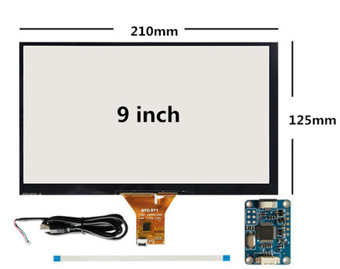 Raspberry Pi-Tableta de 9 pulgadas, 210mm x 125mm, PC, navegación, digitalizador táctil capacitivo, panel de cristal para pantalla USB, placa controladora ► Foto 1/4