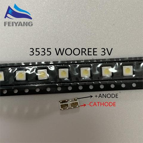 500 piezas para WOOREE LED retroiluminación LCD TV cuenta 3 V 1 W 3535 LED SMD lámpara cuenta 3535 frío blanco WM35E1F-YR07-eB ► Foto 1/1