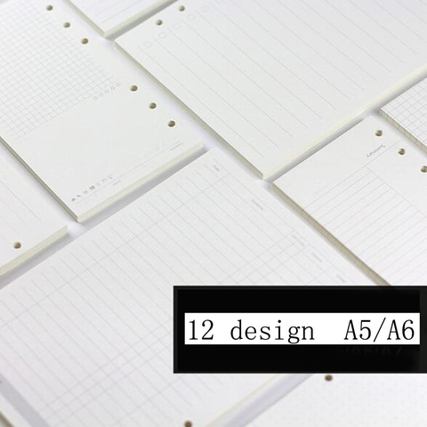 A5/A6 espiral cuaderno de papel de relleno para Filofax Diario planificador páginas de reemplazo de accesorios de oficina de papel de libro de ► Foto 1/5
