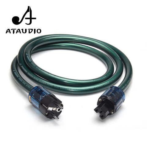 ATAUDIO-Cable de potencia de alta fidelidad, Cable de alimentación OCC de alta pureza con enchufe europeo ► Foto 1/6