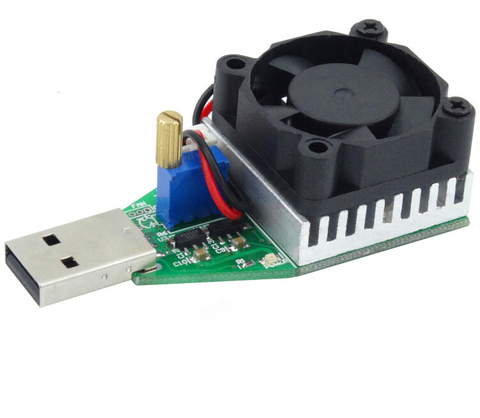 RD grado Industrial USB interfaz de control de batería capacidad con ventilador de corriente ajustable de 15w electrónicos resistencia de carga ► Foto 1/3