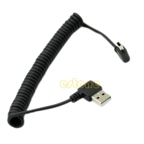 Práctico Cable USB 2,0 A, ángulo izquierdo de 90 grados, macho A ángulo izquierdo, Mini B 5p ► Foto 1/3