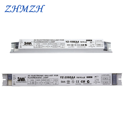 3AAA YZ-158EAA YZ-258EAA T8/TC-L 220V 2*58W 2*55W T8 balasto electrónico para T8 lámpara fluorescente de la caja de luz de publicidad rectificador ► Foto 1/3