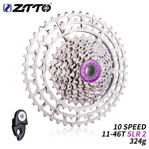 ZTTO 10 velocidad 11-46T SLR 2 bicicleta Cassette HG Compatible 10 s ultraligero 46T CNC 10v k7 MTB XX X0 X9 X7 M610 M781 M786 ► Foto 1/6