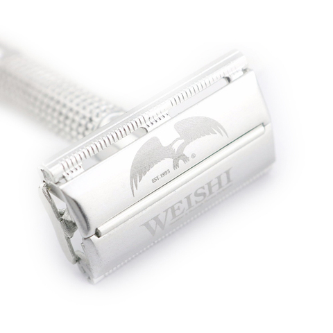 WEISHI Double Edge Safety Razor aleación de aluminio electrificada con el metal 2003-M embalaje Simple 1 unids/lote nuevo ► Foto 1/6