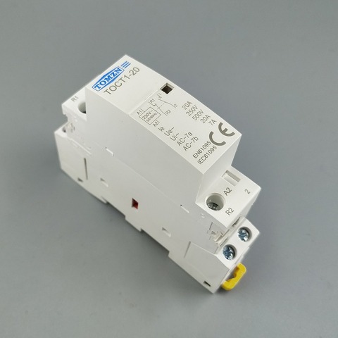 CT1 2P 20A 1NC 1NO 220V/230V 50/60HZ, carril Din hogar ac contactor Modular ► Foto 1/6