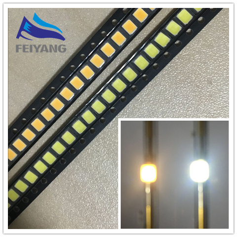 100 piezas 0,2 W SMD 2835 LED lámpara cuenta 20-25lm Blanco/blanco cálido SMD LED cuentas Chip DC3.0-3.6V para todo tipo de luz LED ► Foto 1/3