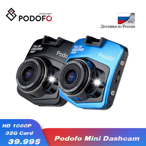 2022 nuevo Podofo Original A1 Mini coche DVR Cámara Dashcam Full HD 1080P grabadora de vídeo g-sensor cámara de visión nocturna ► Foto 1/6