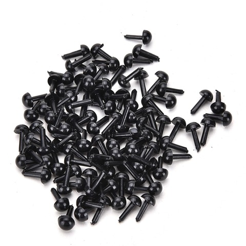 100 Uds. 3mm/4mm/5mm/6mm DIY negro plástico seguridad ojos de juguete para Oso De peluche, muñeco accesorios Animal Making Craft Venta caliente ► Foto 1/6