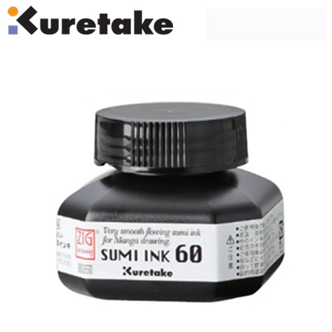 ZIG Ink Kuretake-tinta SUMI negra, 60ml, fluido, secado rápido, para dibujo de cómic, Japón ► Foto 1/4