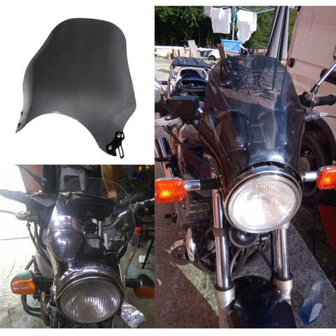 Parabrisas para motocicleta Yamaha XJR 400 1200 1300 XJR400 XJR1200 XJR1300 gris oscuro transparente ► Foto 1/6
