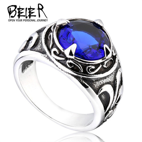 BEIER 316L Viking del acero inoxidable hombres anillo nudo Rune Norse joyería anillo exquisito LLBR8-270R ► Foto 1/6