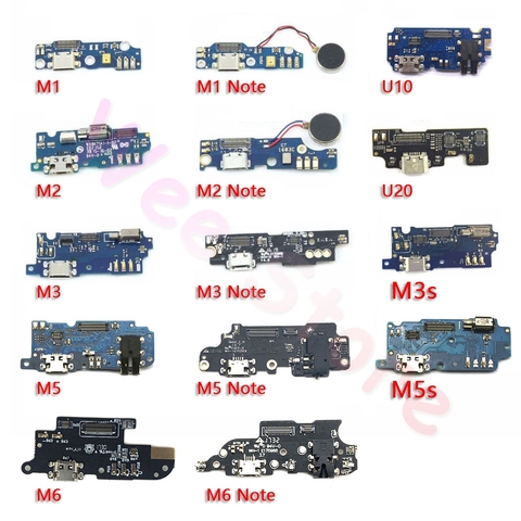 Puerto conector de carga USB cargador Dock Flex Cable para Meizu M1 M2 M3 M3S M5 M5 s M6 nota Mini U10 U20 piezas originales de teléfono ► Foto 1/6