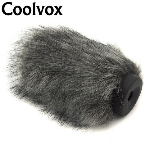 Coolvox-Parabrisas con micrófono para RODE VideoMic, protector de viento de piel Artificial para Takstar SGC-598 MKE600, 12,5 cm de profundidad ► Foto 1/5