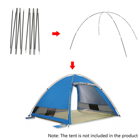 Lixada-Arco de 7mm para tienda de campaña, poste de fibra de vidrio, accesorios para acampada al aire libre, equipo de carpas de repuesto ► Foto 1/6