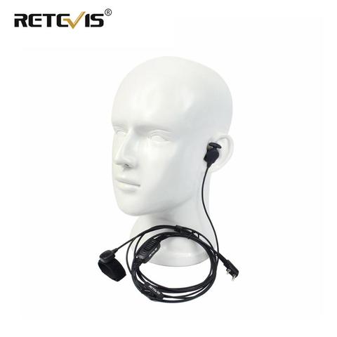 Auricular profesional de hueso del oído de 2 pines, altavoz 2 en 1/Mic Finger PTT Para Kenwood Retevis H-777 RT3 para Baofeng UV 5R UV82 C9047A ► Foto 1/6