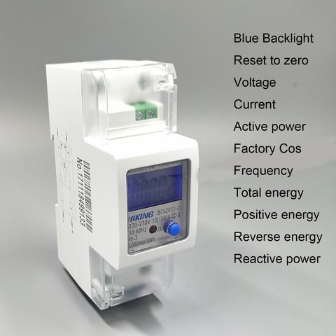 Medidor de potencia reactiva activa inversa, corriente de voltaje positiva de 220V, 230V, 50HZ, 60HZ, 65A, 100A ► Foto 1/6