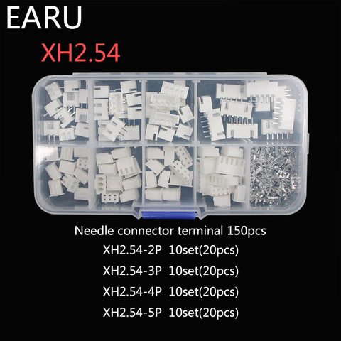 230 Uds XH2.54 2p 3p 4p 5 pin 2,54mm Kit de Terminal/vivienda/Pin Header conector JST conectores de cable adaptador Kits XH caja ► Foto 1/1