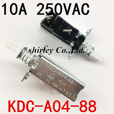 Envío Gratis 5 piezas 10A 250 V AC SPST 2 pines botón interruptor de potencia KDC-A04-88 100% nuevo KDC-A04 desde el cerradura ► Foto 1/2