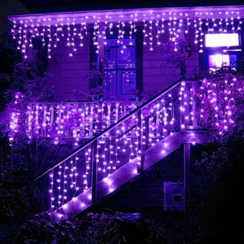 4,5 M 96 luces LED de cortina de hielo para ventana de cascada hadas cadena luces para interior exterior Navidad vacaciones boda guirnaldas ► Foto 1/6