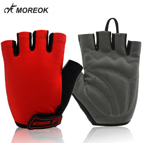 MOREOK-guantes de ciclismo para hombre y mujer, guantes para bicicleta a prueba de golpes, transpirables, para ciclismo de montaña o de carretera, BMX, para gimnasio ► Foto 1/6