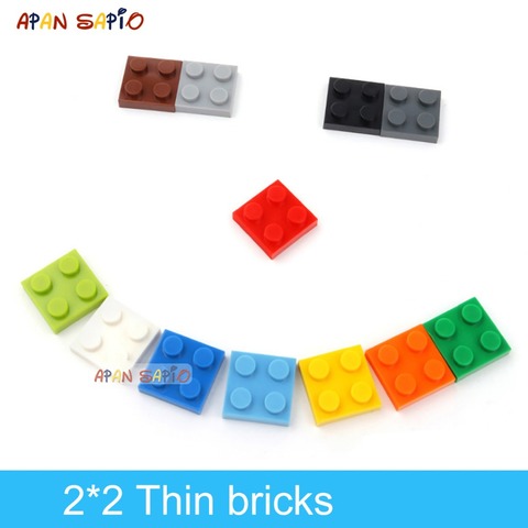 Bloques de construcción DIY para niños, 120 Uds., figuras finas, bloques de 2x2 puntos, tamaño creativo educativo Compatible con lego, juguetes de plástico ► Foto 1/6