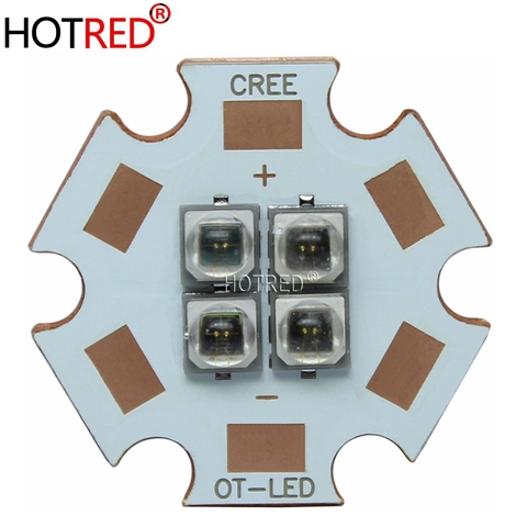 10 W-12 W EverLight 3535 4Chips 4-LEDs 3V6V12V infrarrojos IR 850nm 940nm 730nm de alta potencia LED emisor diodo con PCB de cobre de 20mm ► Foto 1/6