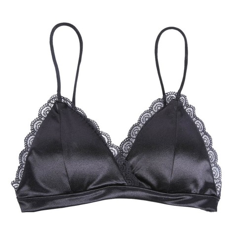 2017 mujeres Push Up de encaje triángulo Bralette sujetador cultivo superior acolchado ropa interior ► Foto 1/6