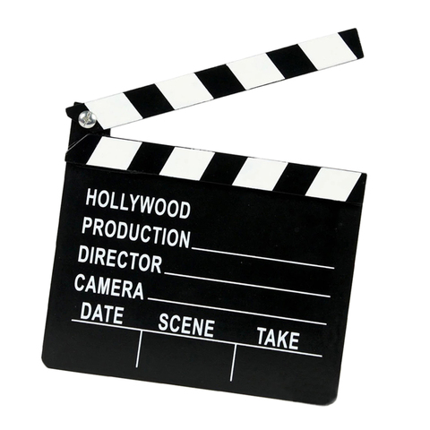 Tablero de mesa de película Clapper, decoración de fiestas y eventos de Hollywood, tablero de acción ► Foto 1/6
