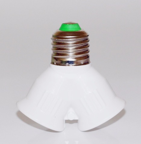 Convertidor de portalámparas E27 a 2E27 divisor a 2 lámparas LED E27 halógenas en forma de Y adaptador para bombilla, envío gratis ► Foto 1/6