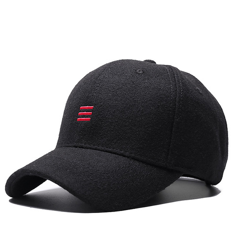 Otoño e Invierno 2022 gorras de béisbol de gran tamaño hombres viejos sombrero de lana caliente cabeza grande hombre de talla grande de fieltro Snapback Cap 55-60cm , 60-65cm ► Foto 1/6