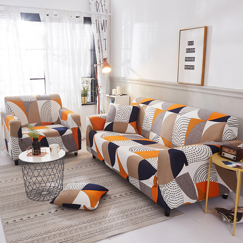 Funda de sofá elástica moderna para sala de estar, licra, envolvente, Protector para muebles ► Foto 1/6