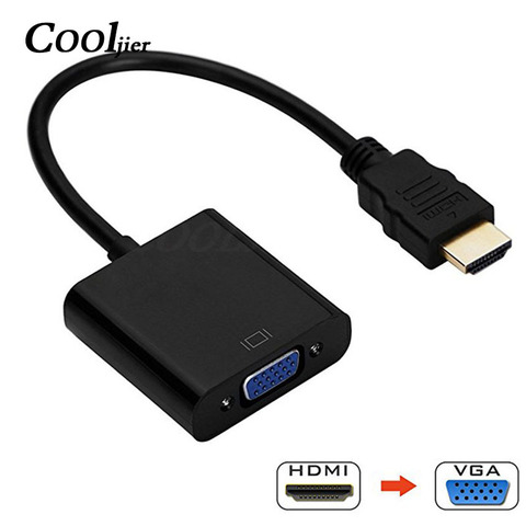 COOLJIER Cable HDMI a VGA convertidor de analógico Digital HD 1080P HD para PC portátil tableta HDMI macho a VGA hembra Adaptador convertidor ► Foto 1/6